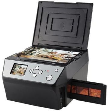 Escáner de documentos, Escáner multifunción de película de 22MP convierte, 135/35mm 110 diapositivas/película negativa, tarjeta de visita de documentos fotográficos a archivos JPG digitales HD para la