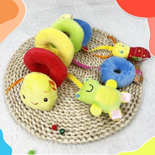 JSTHHTT Spirale Jouets, Jouets pour Poussettes, Spirale d'activité Bébé, Jouet Poussette Bebe, Jouet Eveil Bebe, pour Poussette/Siège Auto/Berceau Enveloppant, Abeille, Jouet Bebe 0-3 Mois
