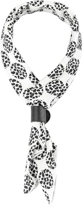 WANYING Fyrkantig halsduk för män med läderslinga multifunktionell halsduk huvudduk nickitduk bandanas kostymduk vintage retro 58 x 58 cm – vit med svarta prickar, Vit med svarta prickar, 58 x 58 cm