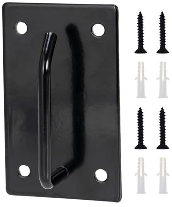 Mi Metty Sichere Hundeleine-Parkhaken, sichere Wandhalterung zum Aufbewahren von Leinen, Hundebindung für kleine bis große Hunde, perfekt für Zuhause und Geschäft (Black)