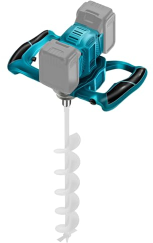 HEBERUCK Punta per trapano a batteria compatibile con batteria Makita da 18 V, 1200 W, senza spazzole per trapano a terra Vloerboor con adattatore per trapano da 20 mm, per trapani da palo, recinzioni