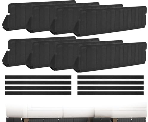 Under Sofa Blocker Adjustable Adhesive Inserts Barrier | 8-Piece Under Couch Blocker for Pets for Furniture Bed Chair Cabinet Recliner Home Living Room Office Apartment