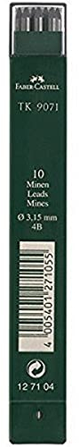 FABER-CASTELL 127104-10 Fallminen TK 9071, Minenstärke: 3,15 mm, Härtegrad: 4B