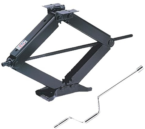 BAL 24002C Classic Scissor Jacks – Set of 2 Manual Stabilizer Jacks for RVs & Trailers – 24 Lift, 5000 lb. Capacity Each, Durable Steel, Bolt-On or Weld-On