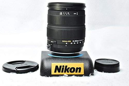 Sigma 18-200mm f/3.5-6.3 DC OS HMS - Objetivo para Nikon (Distancia Focal 18-200mm, Apertura f/6.3, estabilizador, diámetro: 72) Negro