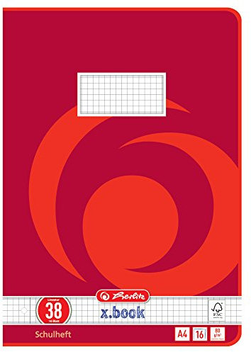 Herlitz 3323805 skolhäfte (A4/16 linjerat 38 (perforerad)) 16 ark, förpackning med 10