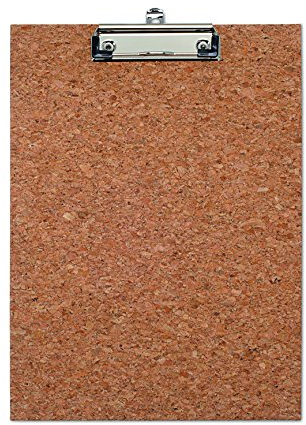 MAUL Klemmbrett A4 MAULcork | Schreibbrett aus Kork im DIN A4 Format | stabiles Clipboard zum Aufhängen | Moderner Metallklemmer zur Aufbewahrung von Papier | für Büro, Küche und Werkstatt | Kork