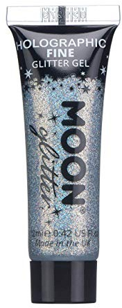 Holographic Face & Body Glitter Gel by Moon Glitter - 12ml - Silver - Glitter Face Paint