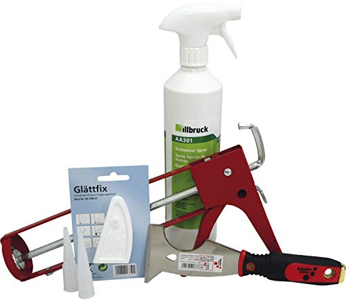 vasalat Silikonentferner Werkzeug Set Basis - Silikonfugenentferner mit Glättmittel für Silikonfugen, 6-teilig