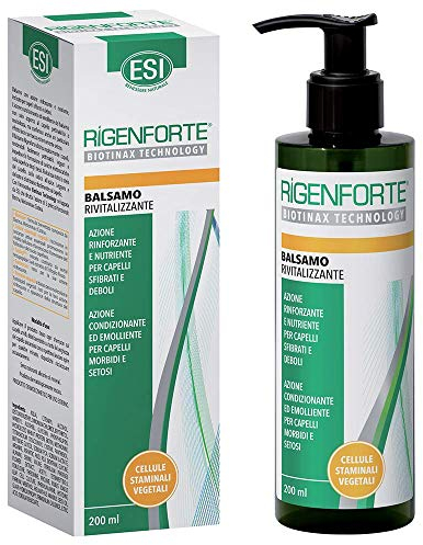 ESI - Rigenforte Balsamo Rivitalizzante Anticaduta, per Capelli Fini e Sfibrati, ne Contrasta la Caduta e Protegge da Stress Ossidativo, Dermatologicamente Testato, 200 ml