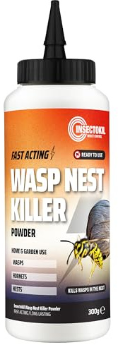 InsectoKil Wasp Nest Killer 300g - Professional Strength Wasp Nest Killer Powder for Fast Acting Treatment of Wasps & Hornets Nests | High Strength Wasp Nest Destroyer for Indoor & Outdoor Protection