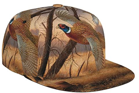 Casquette de baseball tendance à bord plat pour chasse à faisan, convient pour les sorties quotidiennes, le sport en plein air, disponible en quatre saisons, noir, noir, taille unique
