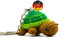 KEYSPACE Schlüsselanhänger Schildkröte Samu - liebevoll handgemacht gehäkelte Kuscheltiere Amigurumi - Süßes Schildkröte Kuscheltier - Mini Häkeltiere - Schildkröte Anhänger