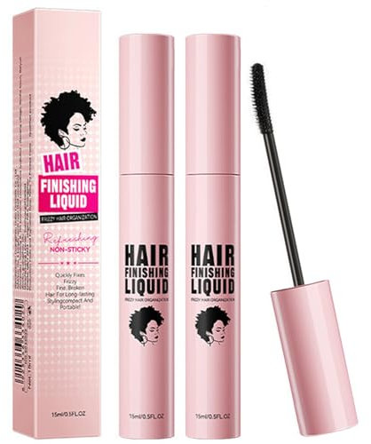 Hair Finishing Stick - 15ml Fly Away Hair Stick - Hair Mascara for Flyaway Hair - Hair Tamer Shaping Gel Moisturizing Not-greasy Flash Moment Stick (2pc)