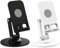 IKOPFLN Porta cellulare da 2 pezzi Porta cellulare girevole a 360° Porta cellulare pieghevole Accessori per cellulare Porta cellulare regolabile adatto a tutti gli smartphone (bianco e nero)