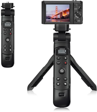 AODELAN Mini agarre de disparo y trípode con obturador remoto inalámbrico (negro) (para Sony)