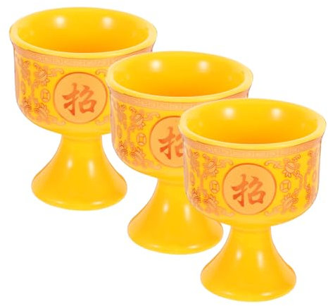 ABOOFAN 3piezas Cáliz De Ofrenda De Cerámica Copa De Agua Sagrada Para Templo Cáliz Que Riqueza Para Meditación Zen Casa