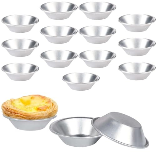 16 Stück Tartelette Förmchen Wiederverwendbare, Mini Tartelette Förmchen, 7.5 * 4 * 2CM, Törtchenform Tartelette Förmchens Klein Tarteform Antihaftbeschichtung für Kuchen Tarte Quiche