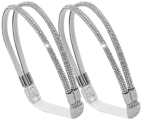 BESPORTBLE Cinturini Elastici Anti-allentamento per Tacchi Alti da Donna Strass Decorativi, Cinturini Regolabili al Tallone per Fissaggio Sicuro e Comfort, Accessori per Scarpe Eleganti
