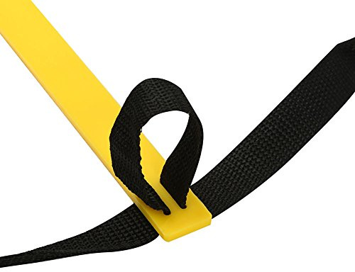 RiToEasysports Scala di agilità per Allenamento di velocità Scala di velocità in PP e Nylon 7 10 13 Pioli Configurazione Pieghevole Allenamento di Coordinazione del Gioco di Gambe per Atleti di (3,5