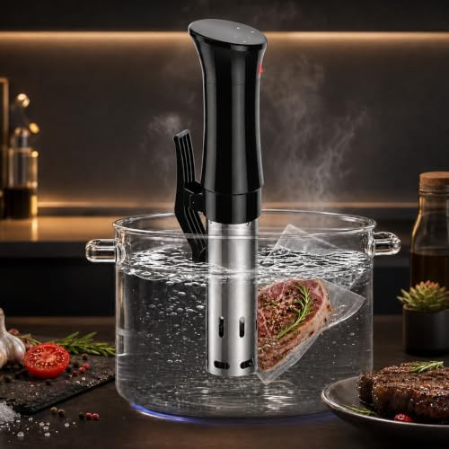 Sous Vide Garer Stick 1 100 W, Led-Display På Ovansidan Med Intuitiv Touchstyrning, 25 ℃ TemperaturområDe Digital Timer, Lcd-PekskäRm Och Rostfritt StåL