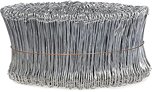 EDMA - Liens à Boucles Galva Ø 1 x 120 mm - 1000 Attaches de Fil à Doubles Boucles pour Machine à Liage – 960452 – Accessoires de Travaux pour Professionnel et Particulier