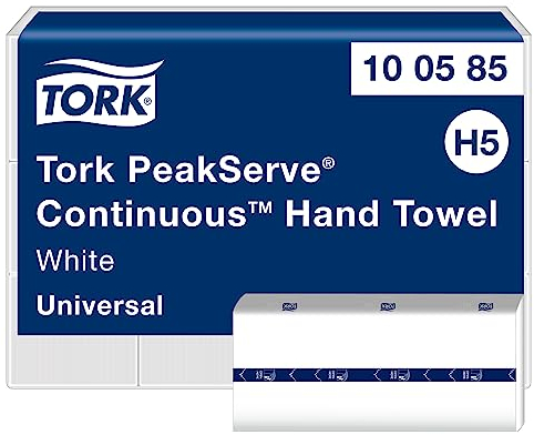 Tork PeakServe Endlos-Papierhandtücher Weiß H5, Universal-Qualität, komprimiert, 12 × 410 Tücher, 100585, Mittel
