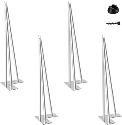 Haarnadel Tischbein 4x Hairpin Leg Möbelbein Haarnadelbeine aus Metall Tischzubehör DIY für Esstisch Couchtisch Schreibtisch
