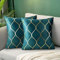 Hanrunsi Kissenbezug mit Gold Sofakissen Türkis Kissenbezüge 2er Pack Kuschelige Kissenhülle für Couch Bettsofa Bunt Geometrisch 40x 40cm Petrol Blau