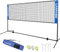 LARMNEE Badminton Netz, 3 m Volleyballnetz, Federballnetz, 3-Fach-Höhenverstellbar 107/120/155cm, Tragbares Set für Tennis, Badminton oder Volleyball, für Garten, Indoor, Outdoor ELH03BN02
