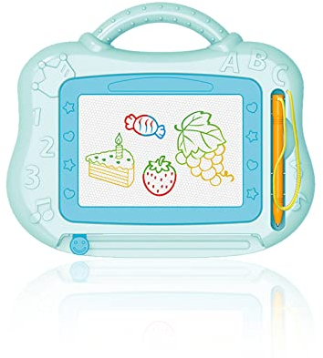 Lavagnetta Magica,Lavagna Magnetica per Bambini, Schede Schizzo, Tavolo Cancellabile,Giocattoli Educativi Creativi 2-5 Anni,blu