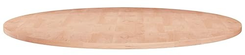 vidaXL Tischplatte rund 60 x 1,5 cm Massivholz Eiche