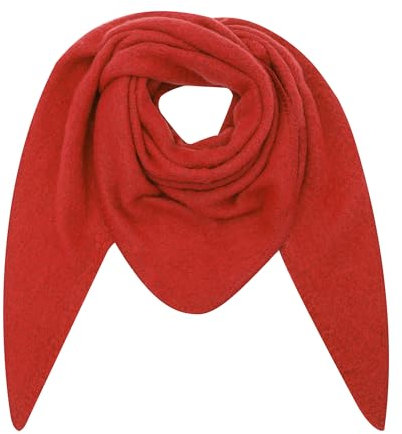 Ever Bloom Damen Schal XXL, Flauschige Weiche Dreieck Schale, Poncho, Dreieckstuch Strickschal Halstuch für Frauen und Mädchen Lang Kuschelig, Einfarbig 190 * 80 cm, Schal Farben:Deep Orange