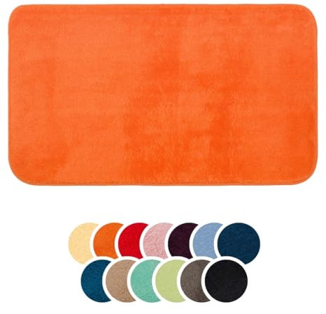 liebling Badteppich, 100% Polyester - Mikrofaser, Serie Santos, 50 x 70 cm,1500 g/m², 30 Grad waschbar, Farbe: Terra