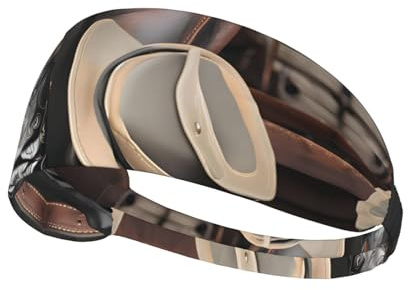 Bandeau d'exercice élastique pour homme et femme - Évacuation de l'humidité - Athlétique pour la course à pied, la gym, l'entraînement - Chapeau noir - Bottes western