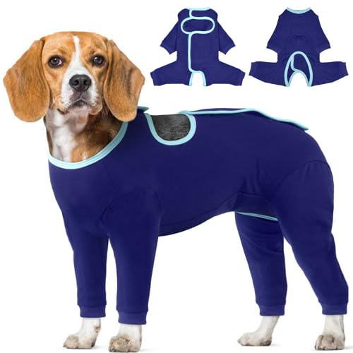 IECOii Tutina Post Operatoria Cane,Vestito di Recupero per Animali Domestici,Tuta da Recupero Cani Body Post-Operatorio Vestito Recupero Protezione per Malattie Pelle Ferite Cani Cura Chirurgica,M