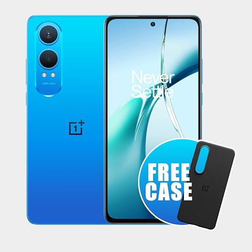 OnePlus Nord CE 4 Lite 5G 8GB RAM 256GB de Almacenamiento, Smartphone Libre con cámara Dual de 50 MP - 2 Mega Blue + Sandstone Bumper Case