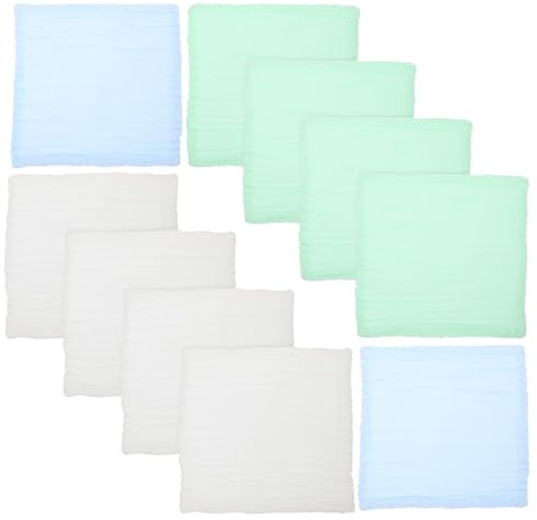 STOBAZA 10piezas Paños para Eructar para Toallas de Muselina para Recién Nacidos Toallitas de Algodón para Baño Paños para Eructar para Bebés Casa