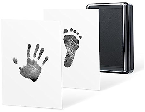 Baby-Handabdruck-Stempelkissen, Baby-Fußabdruck-Set und Handabdruck-Set mit 1 Clean-Touch-Stempelkissen und 2 Abdruckkarten für die Hundepfotenabdruck-Dusche für frischgebackene Eltern, Hundepfotenab
