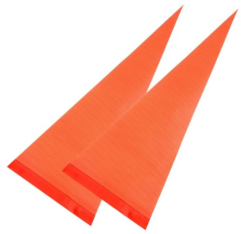 Homoyoyo Lot de 2 Drapeaux de Vélo de Sécurité Haute Visibilité 21x42x42 Cm, Résistants à l'usure et Imperméables, pour Garçon et Filles, Adaptés aux Mâts 6 Mm, Accessoires Indispensables
