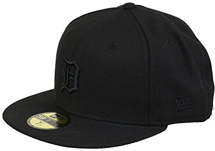 New Era Detroit Tigers MLB Black on Black 59Fifty Basecap - 7 1/8-57cm (M)