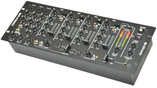 Citronic | CDM8: 4 USB 19-Inch 14 Input Rack DJ Mixer with 4 Channels