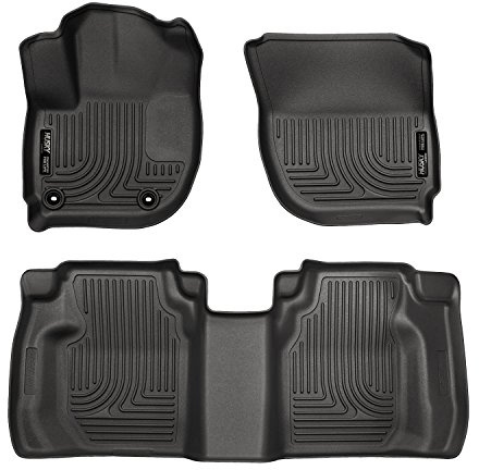 Husky Liners Weatherbeater Floor Mats | Fits 2015-2020 Honda Fit | Front & 2nd Row, 3-pc Black - 99491
