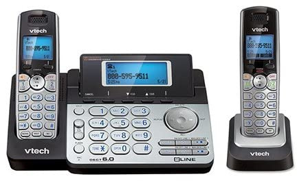 Vtech DS6151 DECT6.0 2-Line Cordless Phone System with 1 DS6101 Cordless Handset, Caller ID, Answering Machine