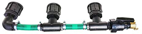FN-Technik Regentonnenverbinder Tankverbinder 3-Fach 1 1/4' - IBC Adapter DN 50 Pumpenanschluss