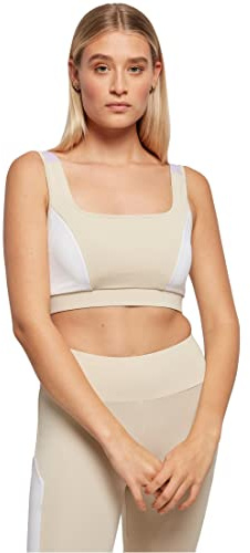 Urban Classics Damen Ladies Color Block Bra BH, softseagrass/White/Lilac, M