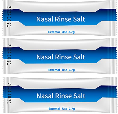 100 Saline, Neti Pot Salt, Individually Wrapped Saline for Neti Pots, Nasal Irrigation, and Squeeze Bottles & Sinus Relief | Sinus Care