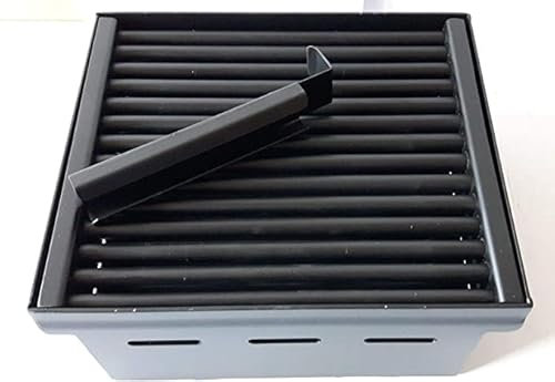 GRIGLIA FUOCO VARIE MISURE + CASSETTO RACCOGLI CENERE PER COSTRUZIONE CAMINO BARBECUE (30,4 x 24 cm)