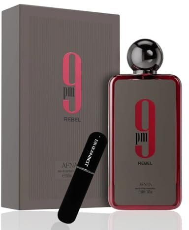 9PM Rebel Eau de Parfum Hombre 100ml | Perfume Fresco y Duradero con Notas de Piña y Maderas | ORIGINAL + Regalo Atomizador 5ml DRIKANBEST