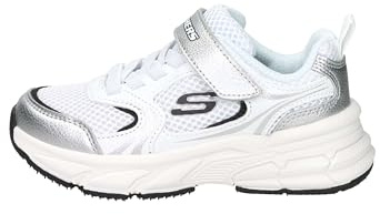 Skechers Girls' Retro-Graph Trainer, White, 3 UK Child